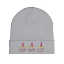 Embroidered Pink Flamingo Row Knit Beanie