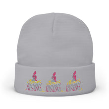 Embroidered Pink Flamingo Row Knit Beanie