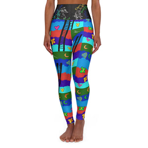 High Waisted Yoga Leggings (AOP)