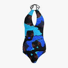 1033. Halter Top Two-Piece Tankini Swimsuit