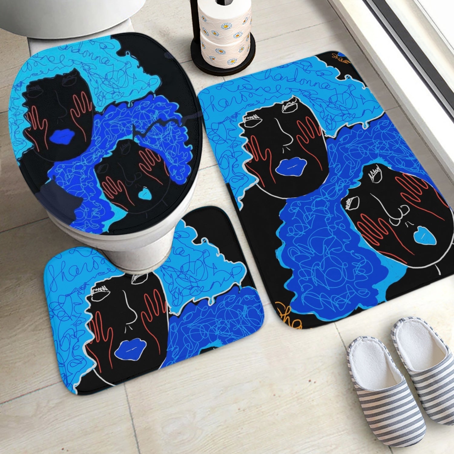 778. 3 Pcs Toilet Rug Set