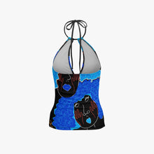 1033. Halter Top Two-Piece Tankini Swimsuit
