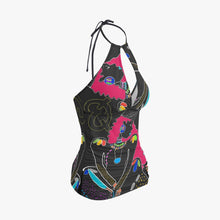 1033. Halter Top Two-Piece Tankini Swimsuit