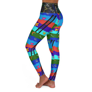 High Waisted Yoga Leggings (AOP)