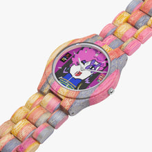 883. Camouflage Wooden Watch - Grey&Pink