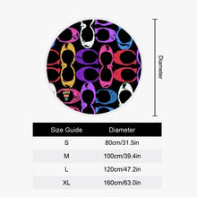 1007. Irregularly Cut Leather Floor Mat