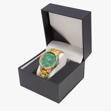 884. Camouflage Wooden Watch - Green&Blue