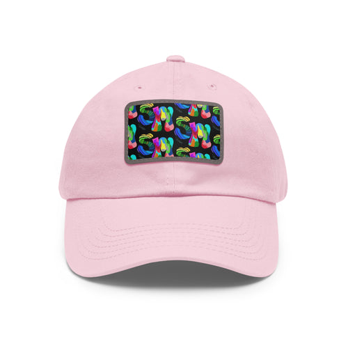 Dad Hat with Leather Patch (Rectangle)