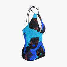 1033. Halter Top Two-Piece Tankini Swimsuit