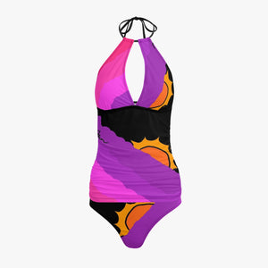 1033. Halter Top Two-Piece Tankini Swimsuit