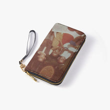 982. PU Leather Strap Zipper Wallet