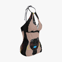 1033. Halter Top Two-Piece Tankini Swimsuit