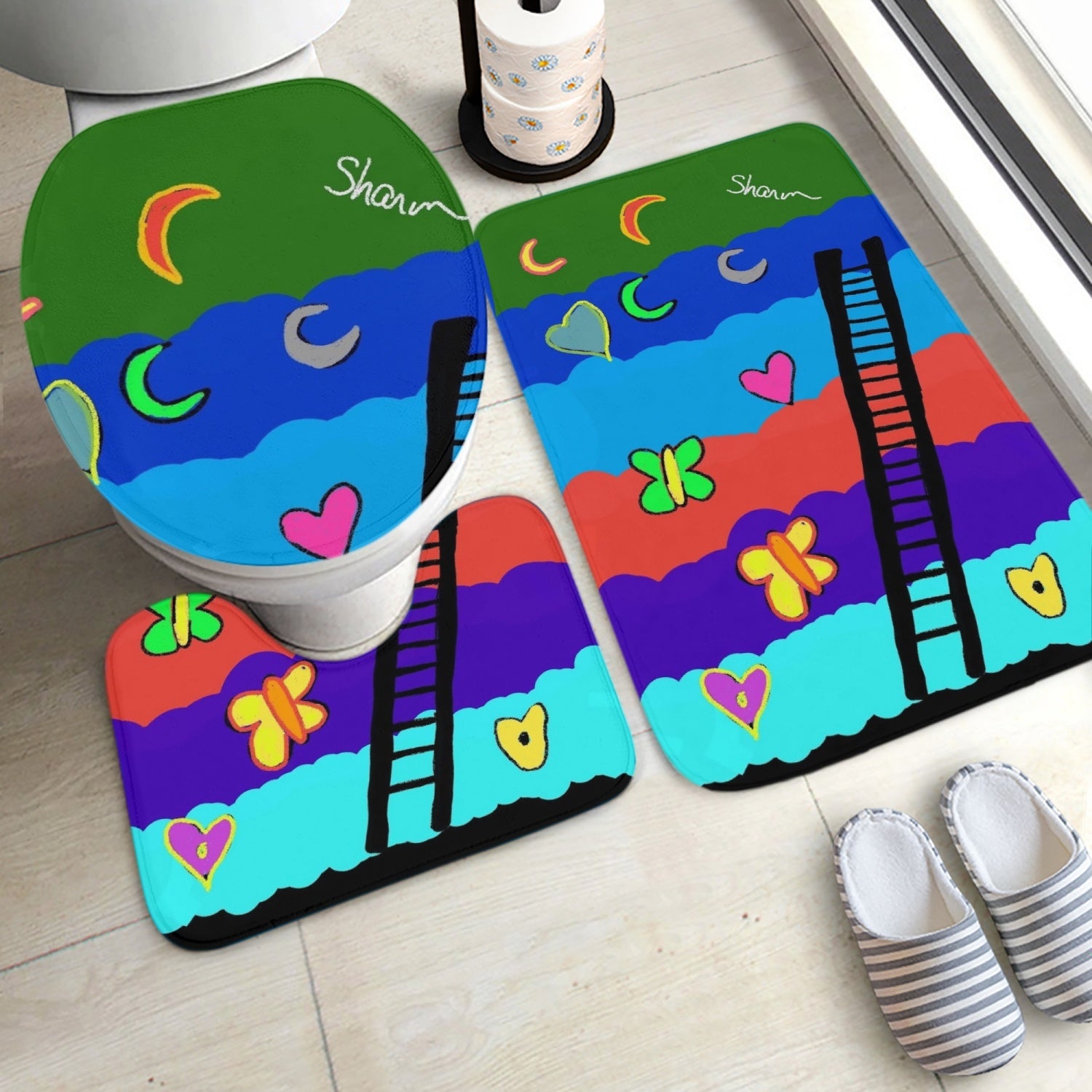 778. 3 Pcs Toilet Rug Set