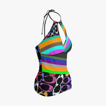 1033. Halter Top Two-Piece Tankini Swimsuit