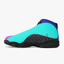 326. Black Sole High-Top Leather Basketball Sneakers