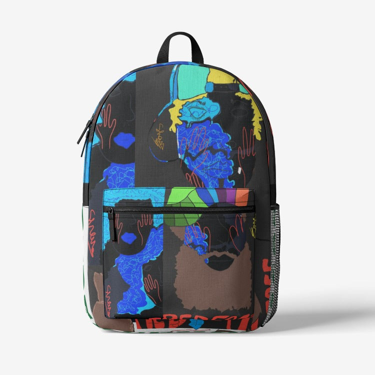 Retro Colorful Print Trendy Backpack