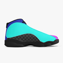 326. Black Sole High-Top Leather Basketball Sneakers