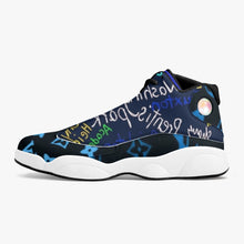 244. High-Top Leather Basketball Sneakers - Black