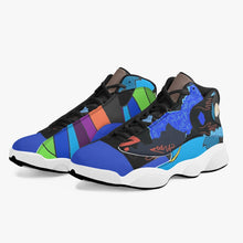 244. High-Top Leather Basketball Sneakers - Black