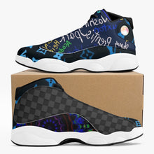 244. High-Top Leather Basketball Sneakers - Black