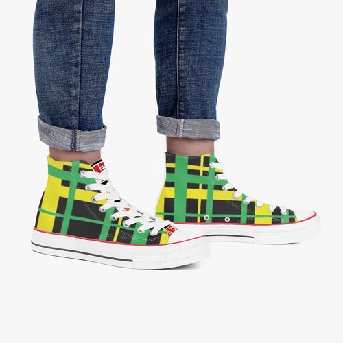 285. New High-Top Canvas Shoes - White