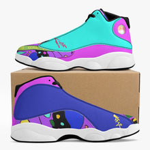 244. High-Top Leather Basketball Sneakers - Black
