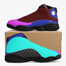 326. Black Sole High-Top Leather Basketball Sneakers