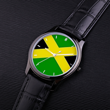 30 Meters Waterproof Quartz Fashion Watch With Black Genuine Leather Band