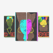 4 Piece Canvas Wall Art for Living Room - Framed Ready to Hang 4x12"x32