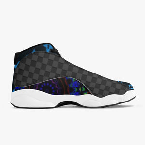 244. High-Top Leather Basketball Sneakers - Black