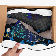 244. High-Top Leather Basketball Sneakers - Black