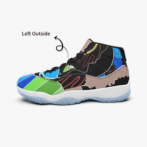 522.  AJ11 Basketball Sneakers -Blue Sole