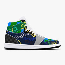 352. New Black High-Top Leather Sneakers