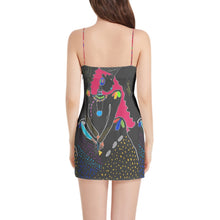 Sleeveless Square Neckline Spaghetti Strap Mini Dress