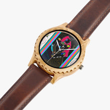 205. Italian Olive Lumber Wooden Watch - Leather Strap