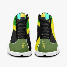 244. High-Top Leather Basketball Sneakers - Black