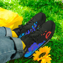 179. Classic High-Top Canvas Shoes - White/Black