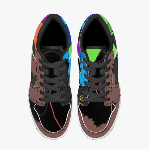 174. Low-Top Leather Sneakers - White/Black