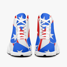 243. High-Top Leather Basketball Sneakers - White