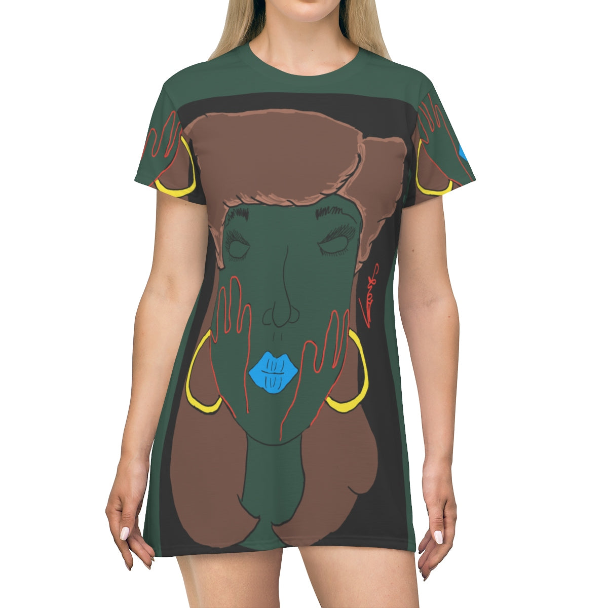 All Over Print T-Shirt Dress