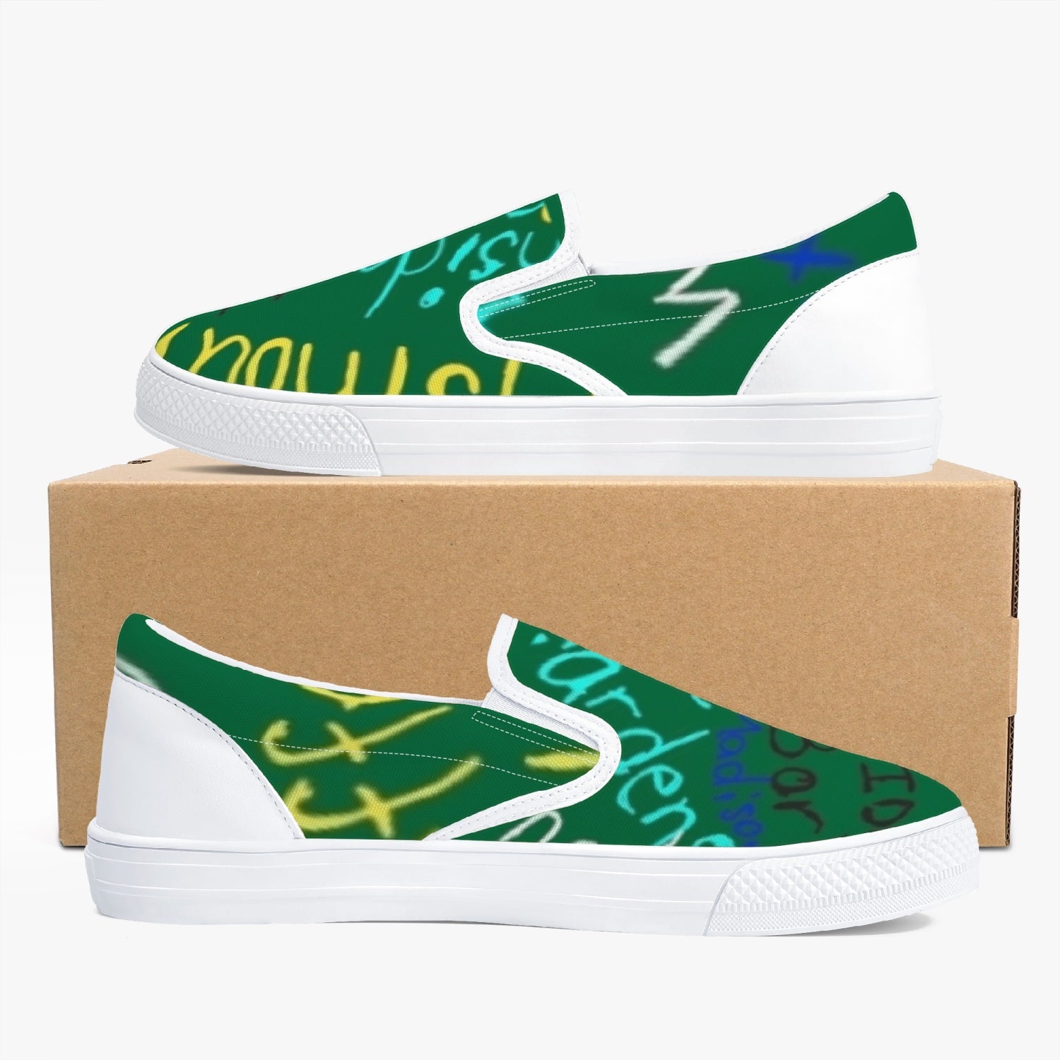 180. Classic Slip-On Shoes - White/Black