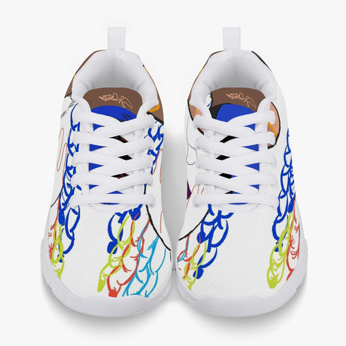 216. Kids' Lightweight Mesh Sneakers - White