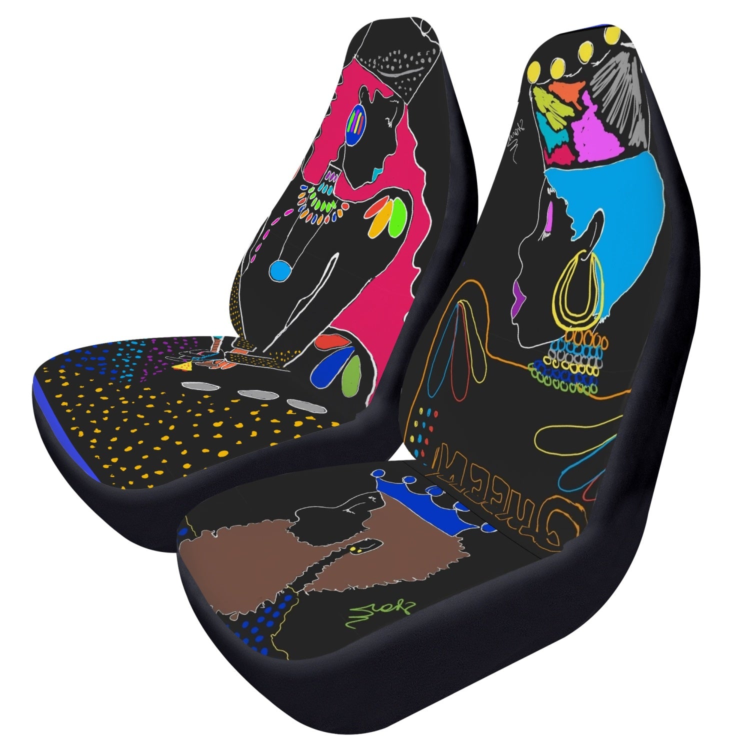 351. Microfiber Car Seats Cover 2Pcs
