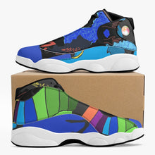 244. High-Top Leather Basketball Sneakers - Black