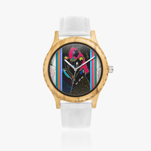 205. Italian Olive Lumber Wooden Watch - Leather Strap