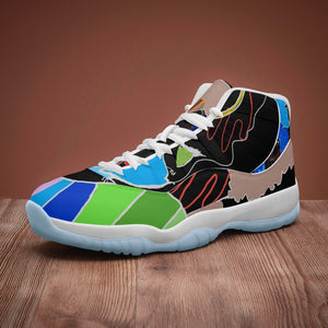 522.  AJ11 Basketball Sneakers -Blue Sole