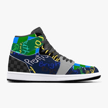 352. New Black High-Top Leather Sneakers