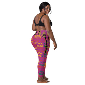 Crossover leggings with pockets