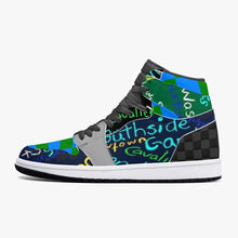 352. New Black High-Top Leather Sneakers