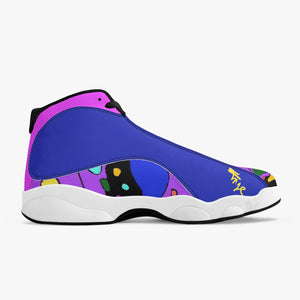244. High-Top Leather Basketball Sneakers - Black